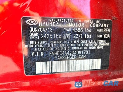 Zdjęcie 12 z 12 samochodu: 2013 HYUNDAI SONATA HYBRID VIN:KMHEC4A42DA081701 - miniatura