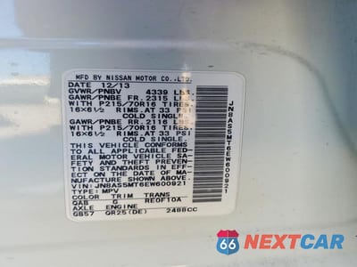 Zdjęcie 14 z 14 samochodu: 2014 NISSAN ROGUE SELECT S VIN:JN8AS5MT6EW600921 - miniatura