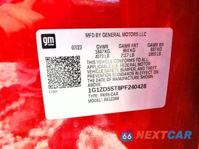 Zdjęcie 12 z 12 samochodu: 2023 CHEVROLET MALIBU LT VIN:1G1ZD5ST8PF240428 - miniatura