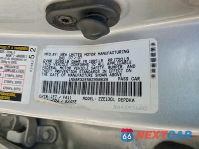 Zdjęcie 13 z 13 samochodu: 2008 TOYOTA COROLLA CE VIN:1NXBR32E58Z958639 - miniatura