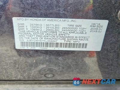 Zdjęcie 13 z 13 samochodu: 2019 ACURA MDX TECHNOLOGY VIN:5J8YD4H57KL002247 - miniatura