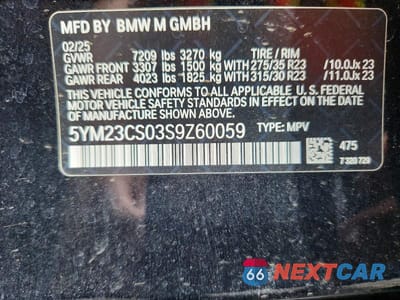 Zdjęcie 13 z 13 samochodu: 2025 BMW XM VIN:5YM23CS03S9Z60059 - miniatura