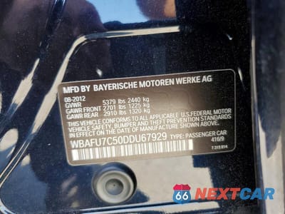 Zdjęcie 12 z 12 samochodu: 2013 BMW 535 XI VIN:WBAFU7C50DDU67929 - miniatura