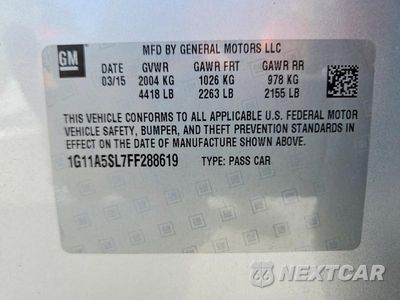 Zdjęcie 12 z 12 samochodu: 2015 CHEVROLET MALIBU LS VIN:1G11A5SL7FF288619 - miniatura