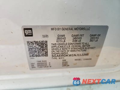 Zdjęcie 14 z 14 samochodu: 2022 BUICK ENCLAVE AVENIR VIN:5GAERDKW1NJ112295 - miniatura