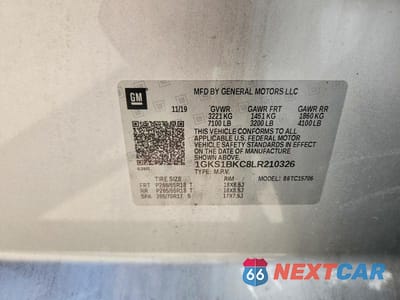 Zdjęcie 14 z 14 samochodu: 2020 GMC YUKON SLT VIN:1GKS1BKC8LR210326 - miniatura