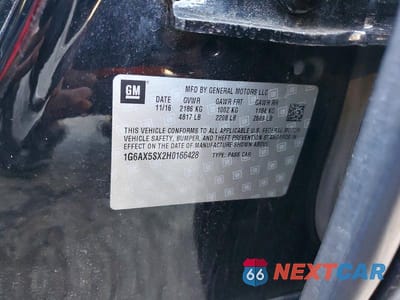 Zdjęcie 12 z 12 samochodu: 2017 CADILLAC CTS LUXURY VIN:1G6AX5SX2H0166428 - miniatura