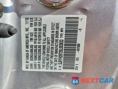 Zdjęcie 13 z 13 samochodu: 2006 HONDA ELEMENT EX VIN:5J6YH28726L003833 - miniatura