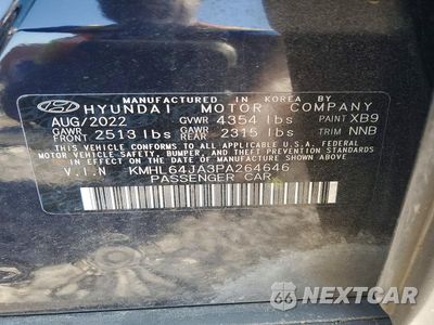 Zdjęcie 12 z 12 samochodu: 2023 HYUNDAI SONATA SEL VIN:KMHL64JA3PA264646 - miniatura