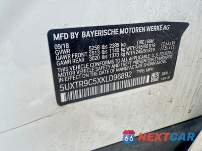 Zdjęcie 10 z 11 samochodu: 2019 BMW X3 XDRIVE30I VIN:5UXTR9C5XKLD96892 - miniatura