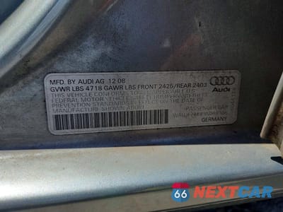 Zdjęcie 12 z 12 samochodu: 2009 AUDI A4 PREMIUM PLUS VIN:WAUJF78K89N049106 - miniatura