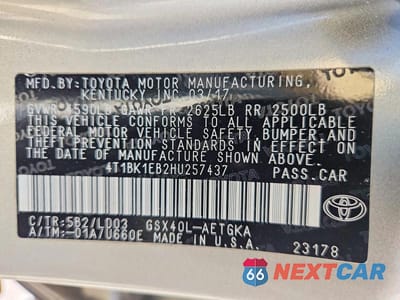 Zdjęcie 12 z 12 samochodu: 2017 TOYOTA AVALON XLE VIN:4T1BK1EB2HU257437 - miniatura