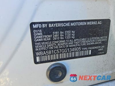 Zdjęcie 12 z 12 samochodu: 2016 BMW 535 I VIN:WBA5B1C57GG134905 - miniatura