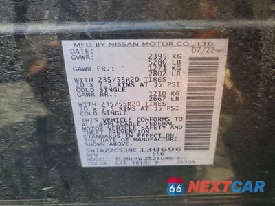 Zdjęcie 13 z 13 samochodu: 2022 NISSAN MURANO SL VIN:5N1AZ2CS3NC130696 - miniatura