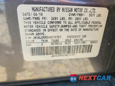 Zdjęcie 12 z 12 samochodu: 2016 INFINITI QX50 BASE VIN:JN1BJ0RR5GM270757 - miniatura