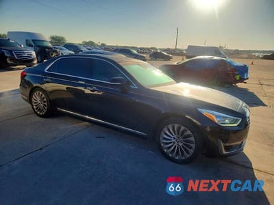 Czwarte zdjęcie samochodu z boku: 2019 GENESIS G90 PREMIUM VIN:KMTF34JA0KU058672 - miniatura