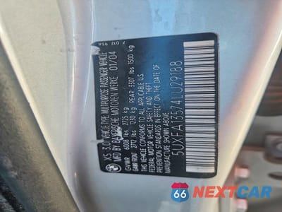 Zdjęcie 12 z 12 samochodu: 2004 BMW X5 3.0I VIN:5UXFA13574LU29188 - miniatura