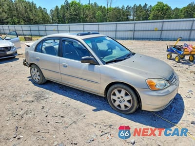 Czwarte zdjęcie samochodu z boku: 2002 HONDA CIVIC EX VIN:1HGES26752L022031 - miniatura