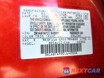 Zdjęcie 12 z 12 samochodu: 2014 NISSAN SENTRA S VIN:3N1AB7AP2EL642008 - miniatura