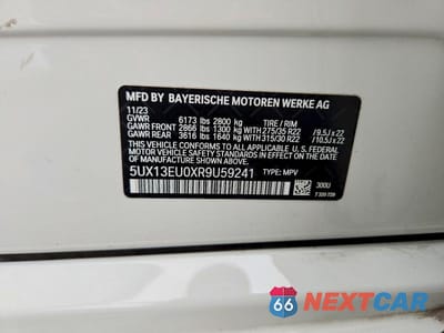 Zdjęcie 13 z 13 samochodu: 2024 BMW X5 SDRIVE 40I VIN:5UX13EU0XR9U59241 - miniatura