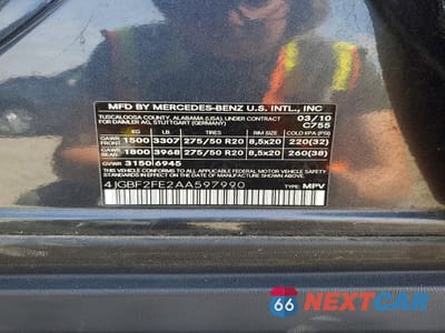 Zdjęcie 13 z 13 samochodu: 2010 MERCEDES-BENZ GL 350 BLUETEC VIN:4JGBF2FE2AA597990 - miniatura