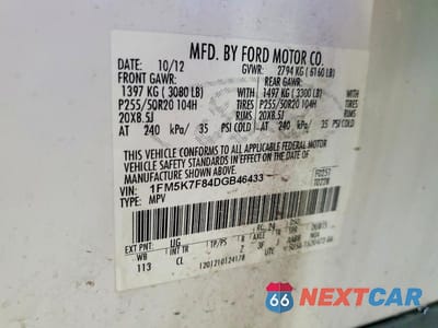 Zdjęcie 13 z 13 samochodu: 2013 FORD EXPLORER LIMITED VIN:1FM5K7F84DGB46433 - miniatura