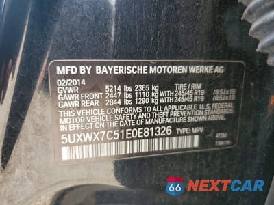 Zdjęcie 13 z 13 samochodu: 2014 BMW X3 XDRIVE35I VIN:5UXWX7C51E0E81326 - miniatura