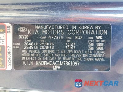 Zdjęcie 13 z 13 samochodu: 2021 KIA SPORTAGE LX VIN:KNDPMCAC1M7861097 - miniatura