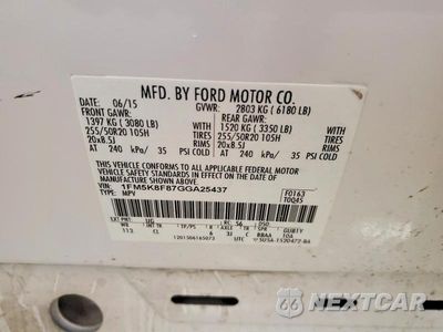 Zdjęcie 14 z 14 samochodu: 2016 FORD EXPLORER LIMITED VIN:1FM5K8F87GGA25437 - miniatura
