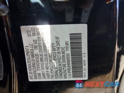 Zdjęcie 13 z 13 samochodu: 2022 HONDA ODYSSEY ELITE VIN:5FNRL6H90NB059305 - miniatura