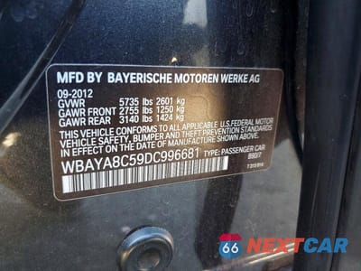 Zdjęcie 13 z 13 samochodu: 2013 BMW 750 I VIN:WBAYA8C59DC996681 - miniatura