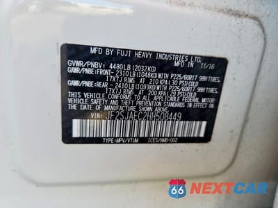 Zdjęcie 13 z 13 samochodu: 2017 SUBARU FORESTER 2.5I PREMIUM VIN:JF2SJAEC2HH508449 - miniatura
