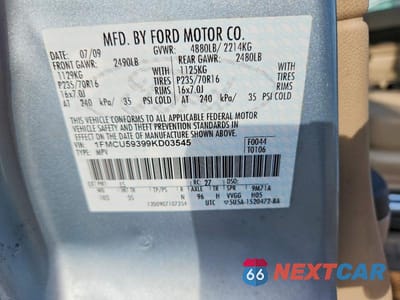 Zdjęcie 13 z 13 samochodu: 2009 FORD ESCAPE HYBRID VIN:1FMCU59399KD03545 - miniatura