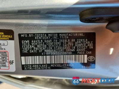 Zdjęcie 12 z 12 samochodu: 2005 TOYOTA CAMRY XLE V6 VIN:4T1BF30K55U599788 - miniatura