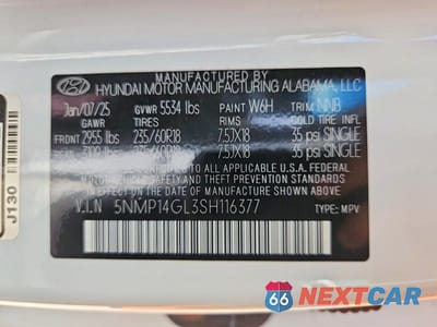Zdjęcie 13 z 13 samochodu: 2025 HYUNDAI SANTA FE SE VIN:5NMP14GL3SH116377 - miniatura