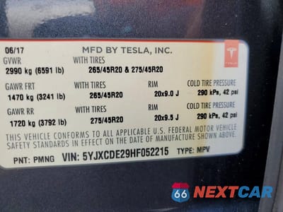 Zdjęcie 13 z 13 samochodu: 2017 TESLA MODEL X 100D VIN:5YJXCDE29HF052215 - miniatura