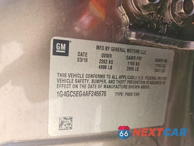 Zdjęcie 12 z 12 samochodu: 2010 BUICK LACROSSE CXL VIN:1G4GC5EG4AF245676 - miniatura