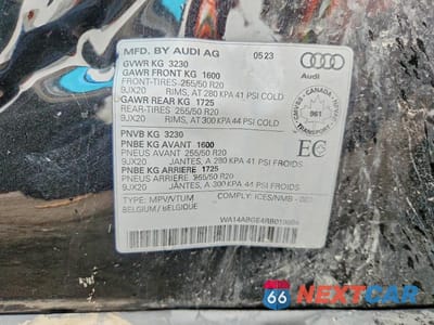 Zdjęcie 12 z 12 samochodu: 2024 AUDI Q8 E-TRON PREMIUM VIN:WA14ABGE4RB019884 - miniatura
