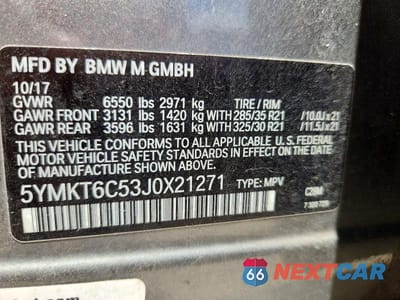 Zdjęcie 13 z 13 samochodu: 2018 BMW X5 M VIN:5YMKT6C53J0X21271 - miniatura