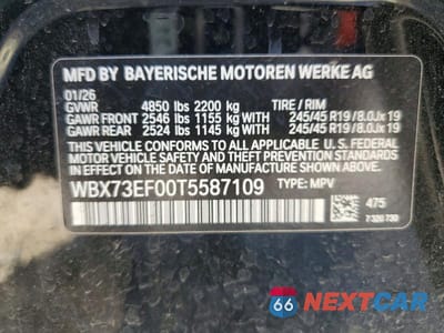 Zdjęcie 14 z 14 samochodu: 2026 BMW X1 XDRIVE28I VIN:WBX73EF00T5587109 - miniatura