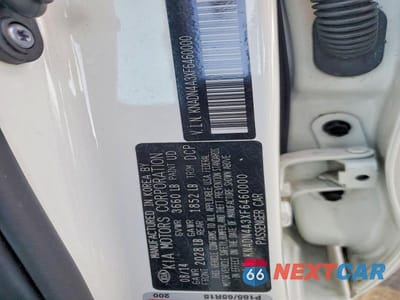 Zdjęcie 12 z 12 samochodu: 2015 KIA RIO EX VIN:KNADN4A3XF6460000 - miniatura
