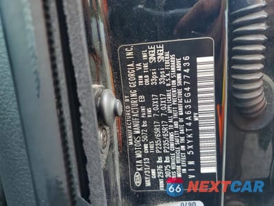 Zdjęcie 13 z 13 samochodu: 2014 KIA SORENTO LX VIN:5XYKT4A63EG477436 - miniatura