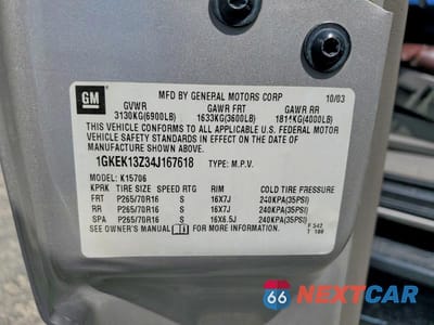 Zdjęcie 13 z 13 samochodu: 2004 GMC YUKON VIN:1GKEK13Z34J167618 - miniatura