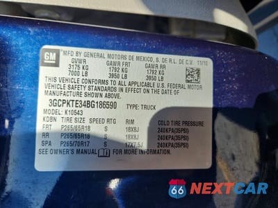 Zdjęcie 12 z 12 samochodu: 2011 CHEVROLET SILVERADO K1500 LTZ VIN:3GCPKTE34BG186590 - miniatura