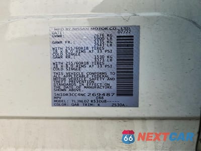 Zdjęcie 13 z 13 samochodu: 2022 NISSAN PATHFINDER SL VIN:5N1DR3CC4NC269487 - miniatura
