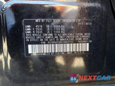 Zdjęcie 12 z 12 samochodu: 2015 SUBARU LEGACY 2.5I PREMIUM VIN:4S3BNAC68F3004112 - miniatura