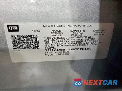 Zdjęcie 13 z 13 samochodu: 2024 CHEVROLET MALIBU LT VIN:1G1ZD5ST2RF222106 - miniatura