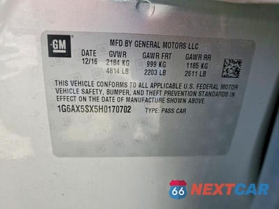 Zdjęcie 12 z 12 samochodu: 2017 CADILLAC CTS LUXURY VIN:1G6AX5SX5H0170702 - miniatura