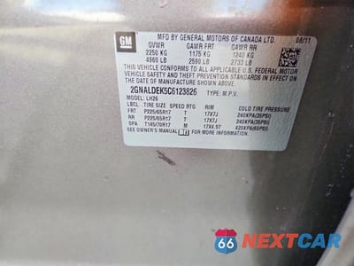 Zdjęcie 12 z 12 samochodu: 2012 CHEVROLET EQUINOX LT VIN:2GNALDEK5C6123826 - miniatura
