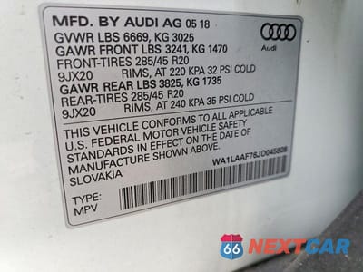 Zdjęcie 13 z 13 samochodu: 2018 AUDI Q7 PREMIUM PLUS VIN:WA1LAAF76JD045808 - miniatura